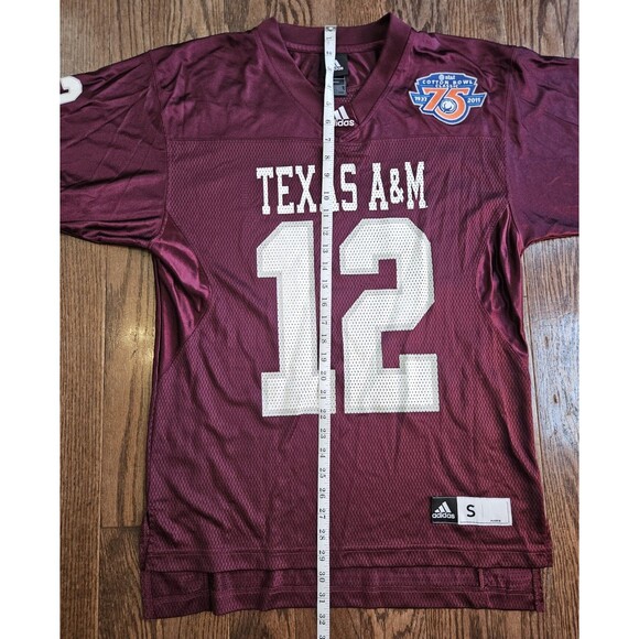 TEXAS A&M Team Issued Adidas Authentic Game Jersey Cotton Bowl Classic S Read - Picture 9 of 16